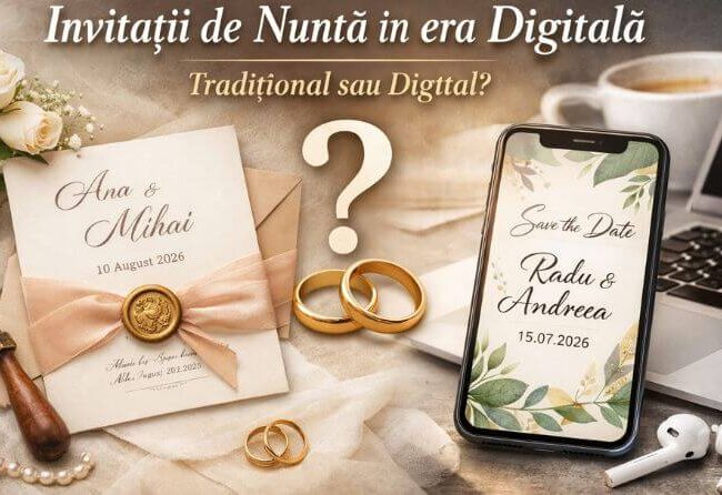 Invitatiile de nunta in era digitala: cum alegi varianta potrivita pentru un eveniment memorabil
